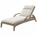 Sonnenliege 200 x 70 x 90 cm Polyrattan Beige verstellbare Rückenlehne