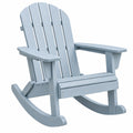 Schaukelstuhl 89 x 77 x 98 cm aus Holz Hellblau für Garten und Terrasse