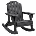 Garten-Schaukelstuhl 96 x 78 x 100 cm Kunststoff Schwarz Adirondack-Stil