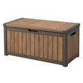 Aufbewahrungsbox 120 x 60 x 70 cm Kunststoff Braun Dunkelgrau für den Außenbereich